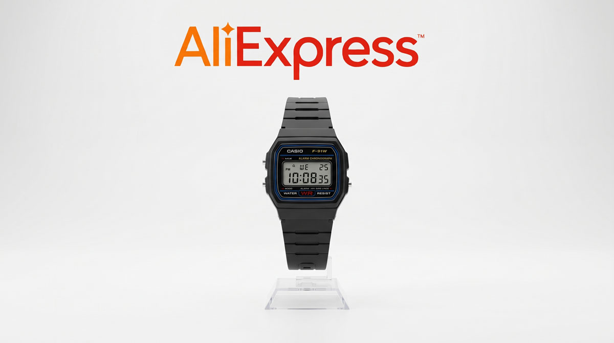 មគ្គុទ្ទេសក៍ទិញនាឡិកា Casio F-91W នៅ AliExpress សម្រាប់អ្នកទិញនៅកម្ពុជា